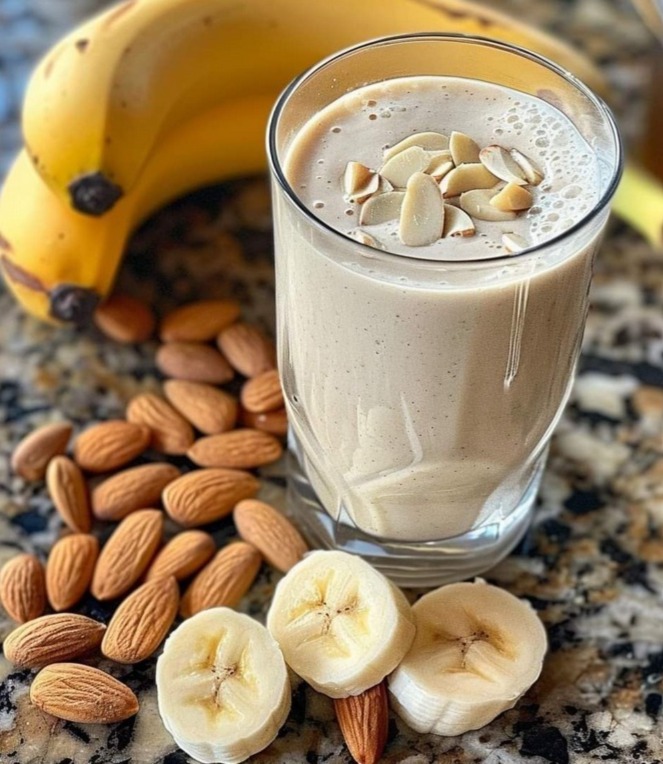 FRULLATO CREMOSO DI BANANA E MANDORLE