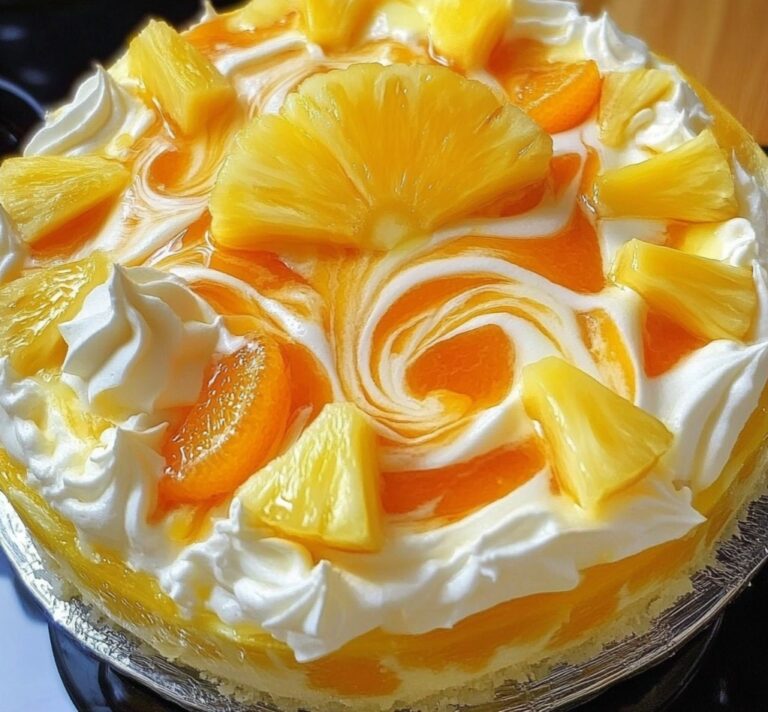 Cheesecake all’arancia e ananas senza cottura