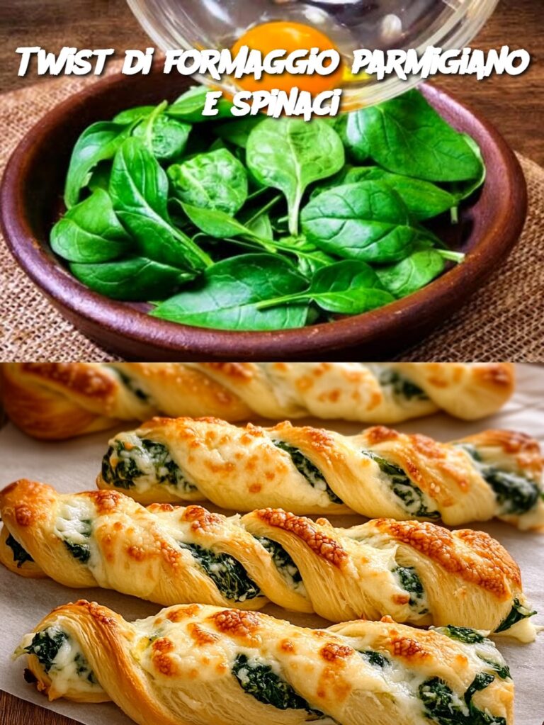 Twist di formaggio parmigiano e spinaci
