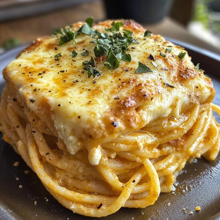 Casseruola di spaghetti al formaggio cremoso al forno