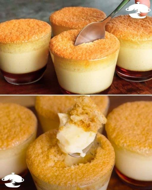 Piccoli flan di torta in bicchieri – senza latte condensato né gelatina!