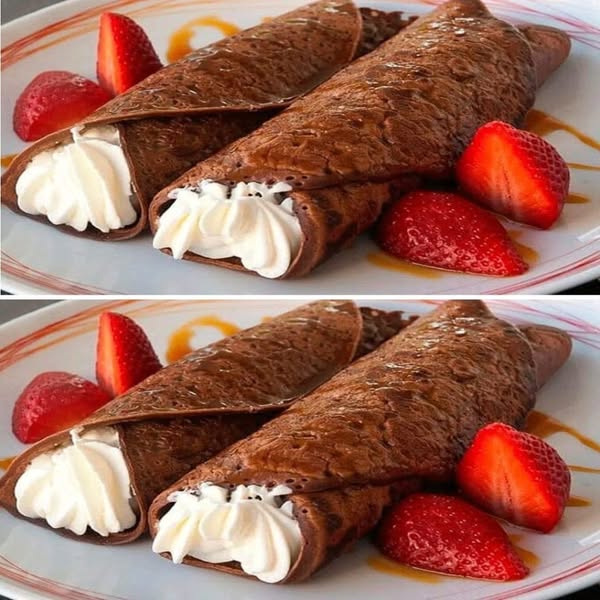 CREPE AL CIOCCOLATO CON FRAGOLE