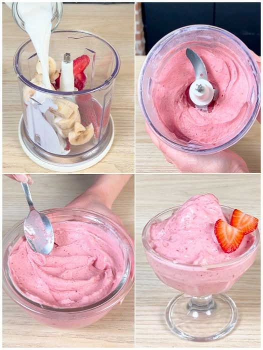 Crema di fragole preparata in pochi secondi, solo 3 ingredienti