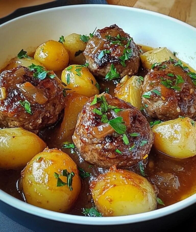 Spezzatino Di Patate Con Polpette Di Carne Macinata
