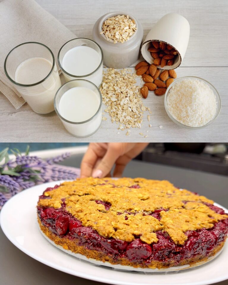 Barrette di avena e mandorle con marmellata di chia
