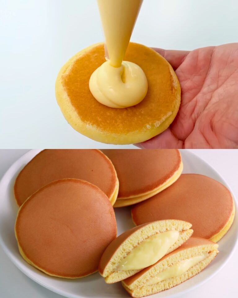 Dorayaki con ripieno di crema alla vaniglia