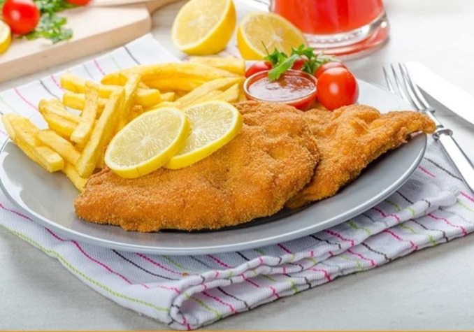 Wiener schnitzel con patatine fritte