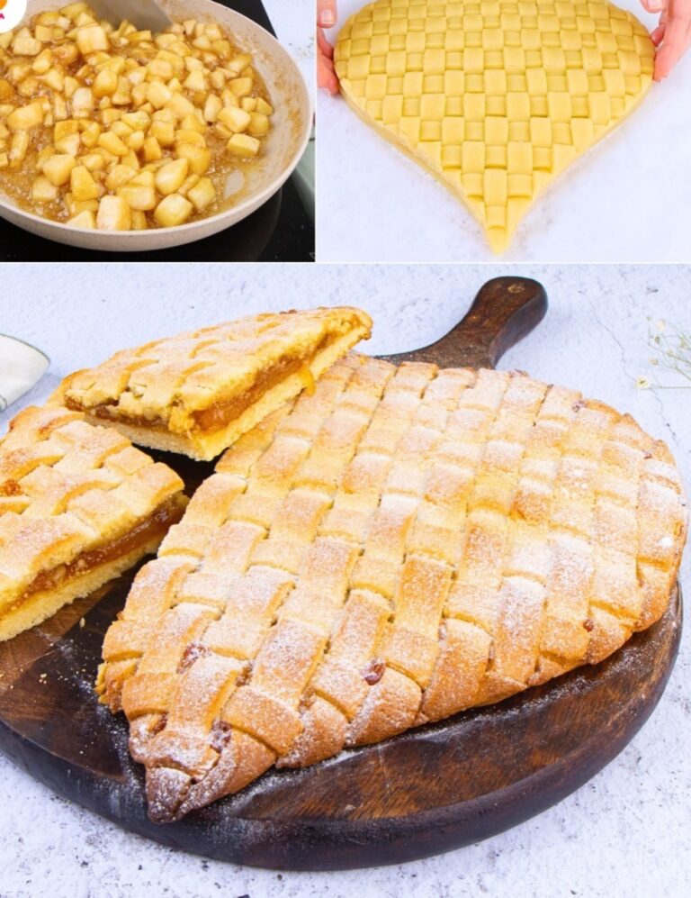 Crostata di mele a forma di cuore: la ricetta del dolce di frolla romantico e delizioso
