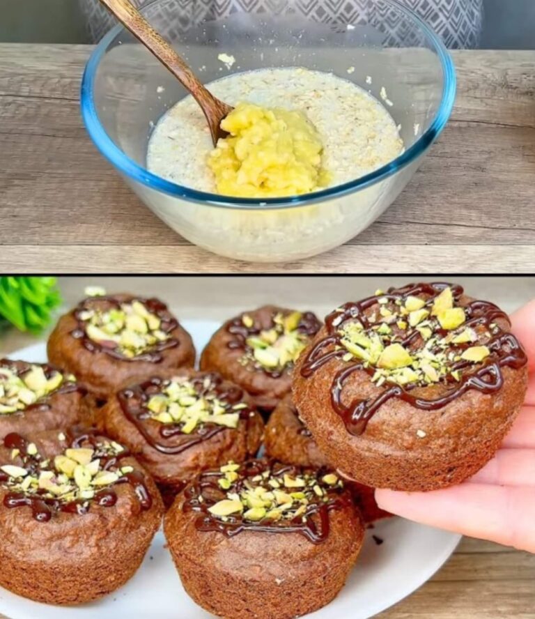 Muffin di avena e banana con cacao e cocco