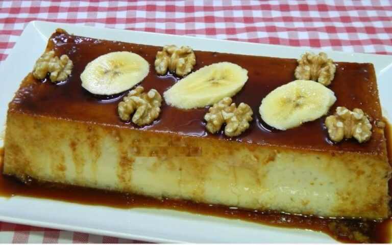 FLAN DI BANANA CON NOCI