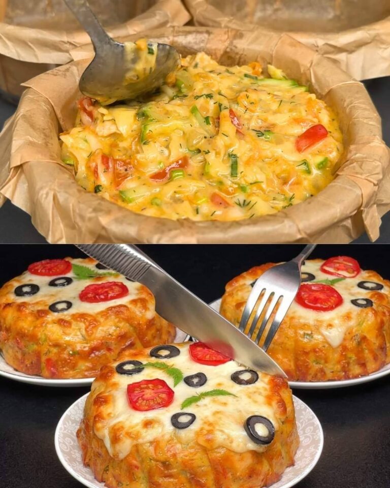 Casseruola di pollo e verdure con mozzarella