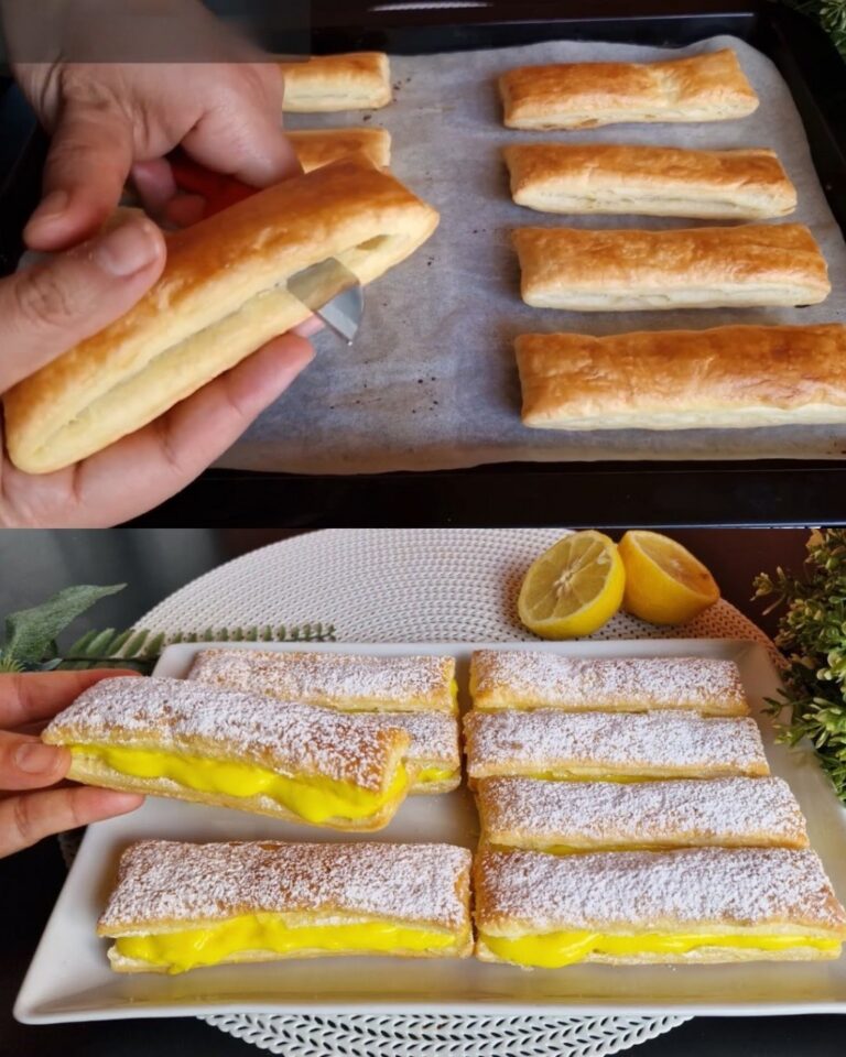 Tartellette di pasta sfoglia con crema al limone