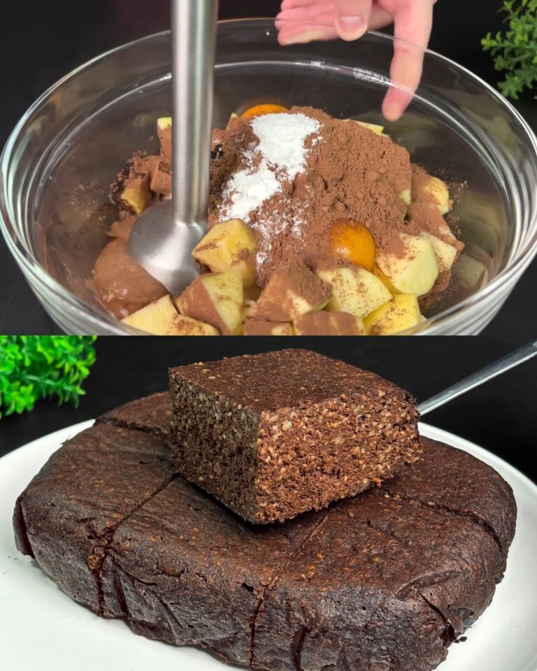 Torta di avena, mele e cacao