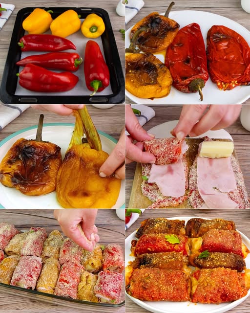 Metti i peperoni in teglia, fai cuocere, togli la pellicina fastidiosa e farcisci! Saranno gli involtini che tutti ameranno, la ricetta: