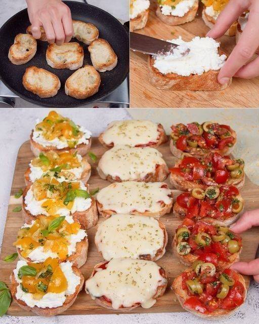 Deliziose bruschette: 3 versioni per un antipasto goloso e colorato