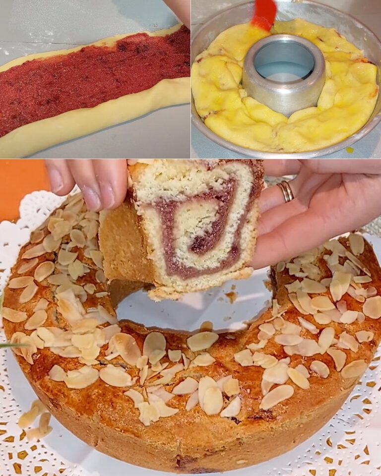 Ciambellone di pasta frolla con ciliegie: un dolce originale, bello e delizioso