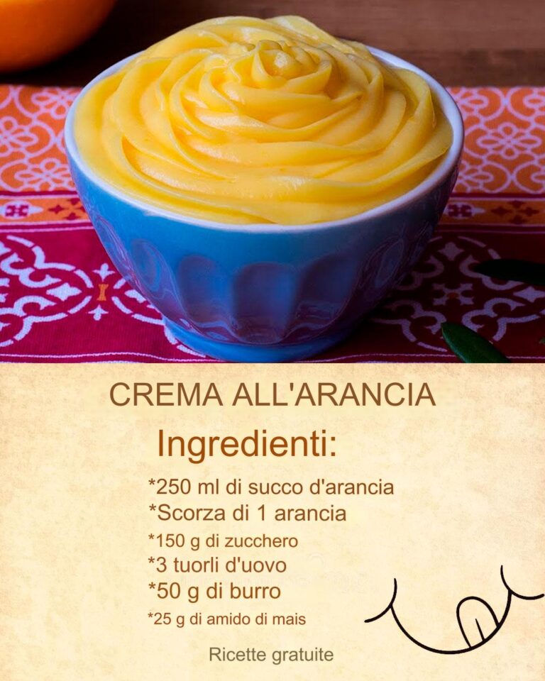 CREMA ALL’ARANCIA PER FARCIRE LE TORTE