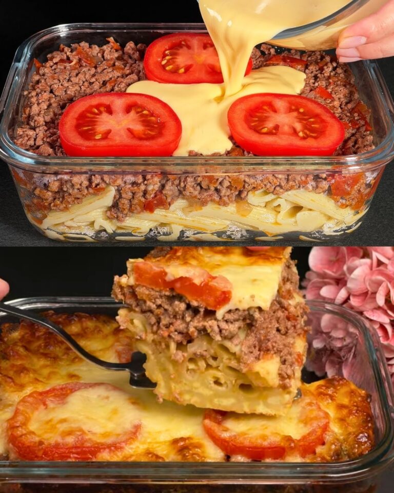 Penne al forno con manzo e mozzarella