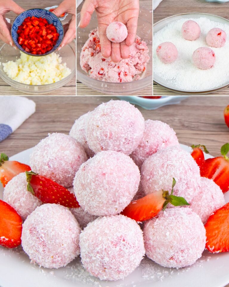 Tartufini alle fragole e cocco: la ricetta