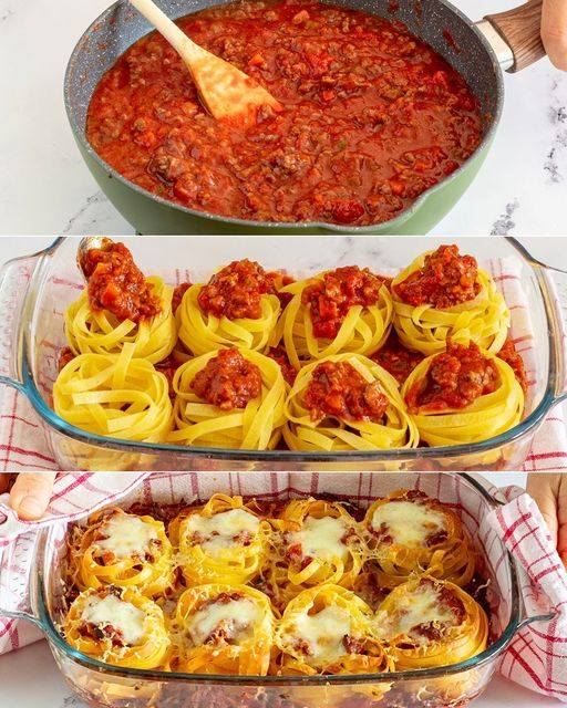 Nidi di tagliatelle al forno: la ricetta per un antipasto ricco e filante