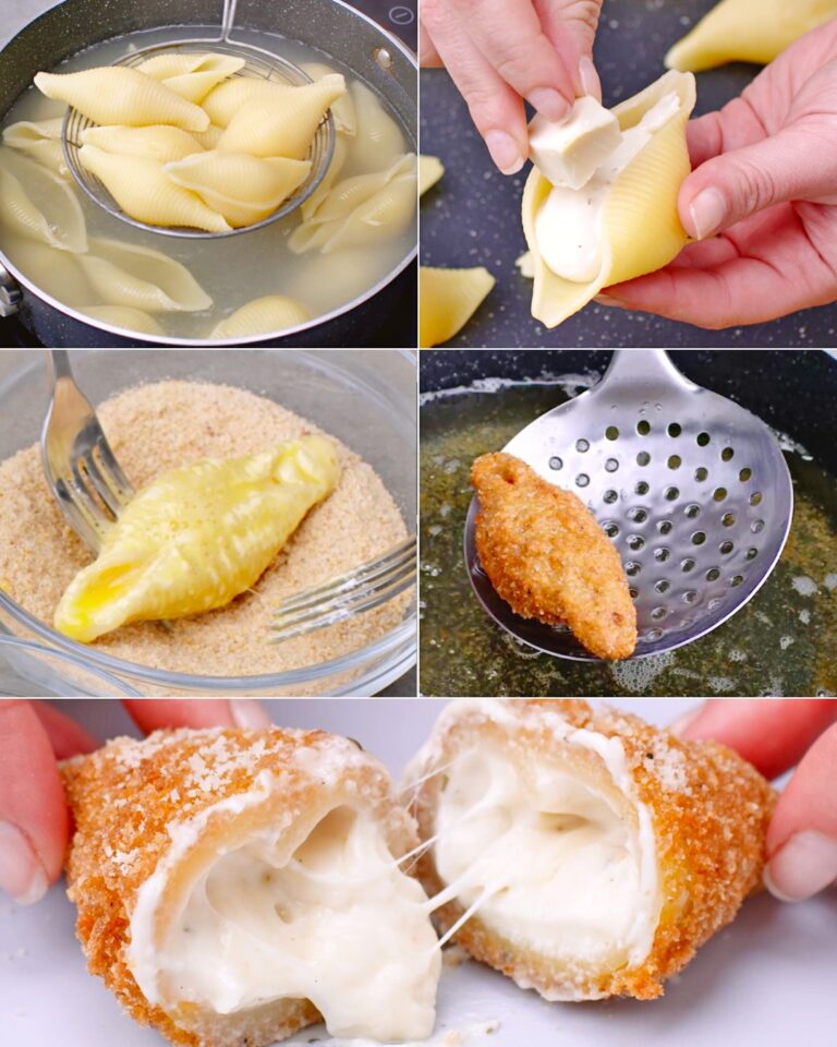 Questi non sono i soliti conchiglioni al forno! Riempiteli così e friggeteli, saranno FANTASTICI La ricetta Semplici e deliziosi, sono l’antipasto perfetto per ogni occasione!