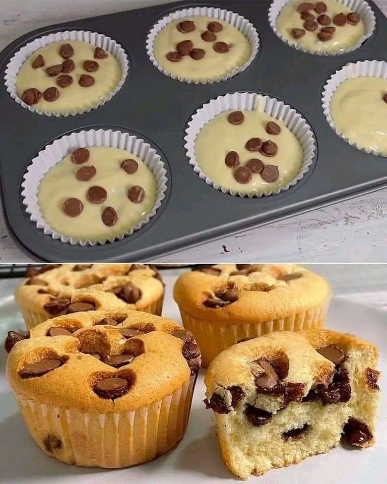 Muffin con gocce di cioccolato: un classico della pasticceria