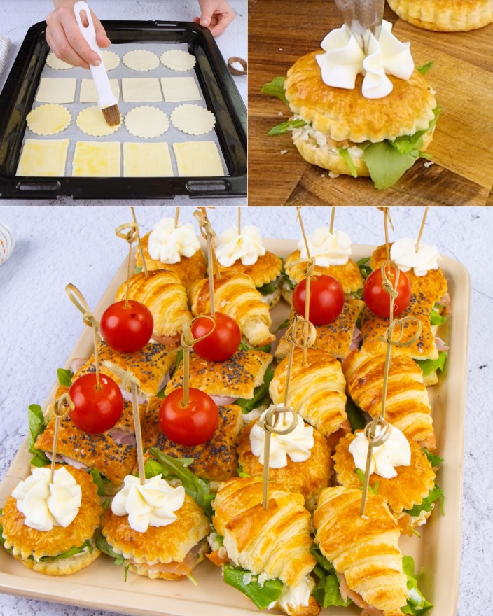 Antipasti sfiziosi con la pasta sfoglia da fare in pochi minuti!