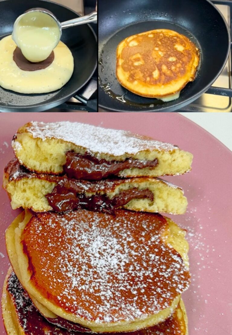Pancake soffici e irresistibili ripieni di cioccolato