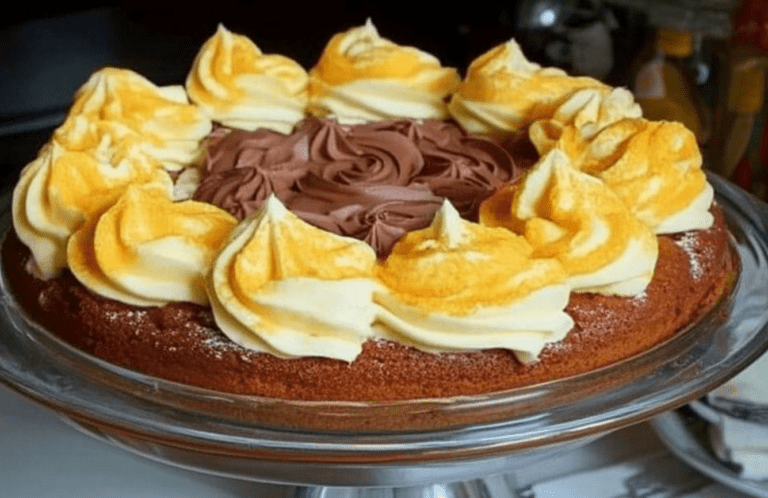 Torta giorno e notte con 50 g di noci al forno in 15 minuti