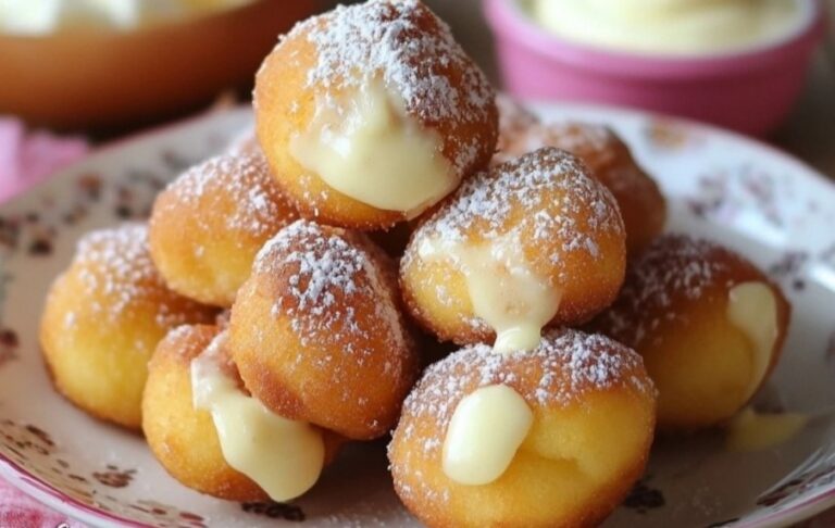 Frittelle di Carnevale con Crema Pasticcera