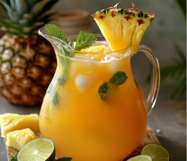 Punch tropicale con ananas e limonata