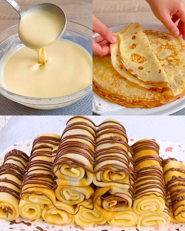 Rotoli di crêpe ripieni di crema alle nocciole: facilissimi da preparare!
