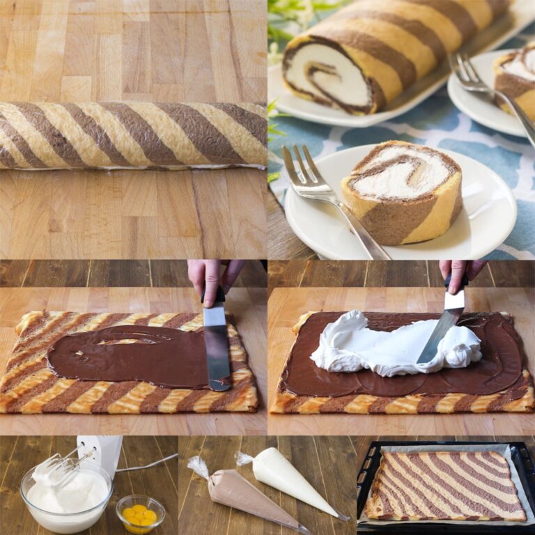 Rotolo bicolore panna e cacao