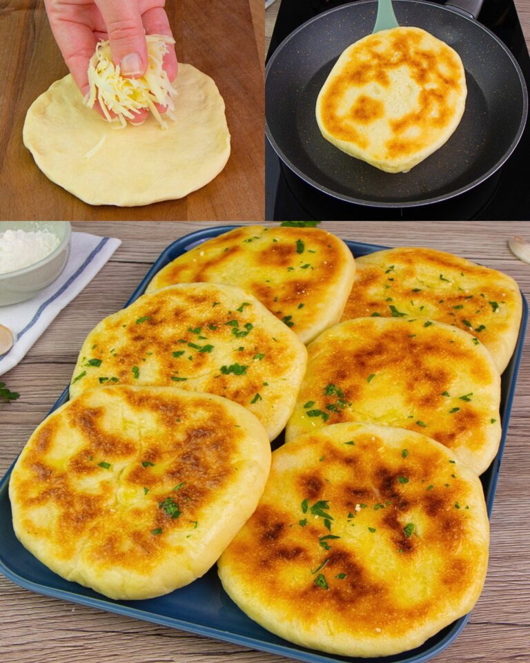 Pane Naan Ripieno di Formaggio: Un Delicioso Pane Indiano Relleno de Queso