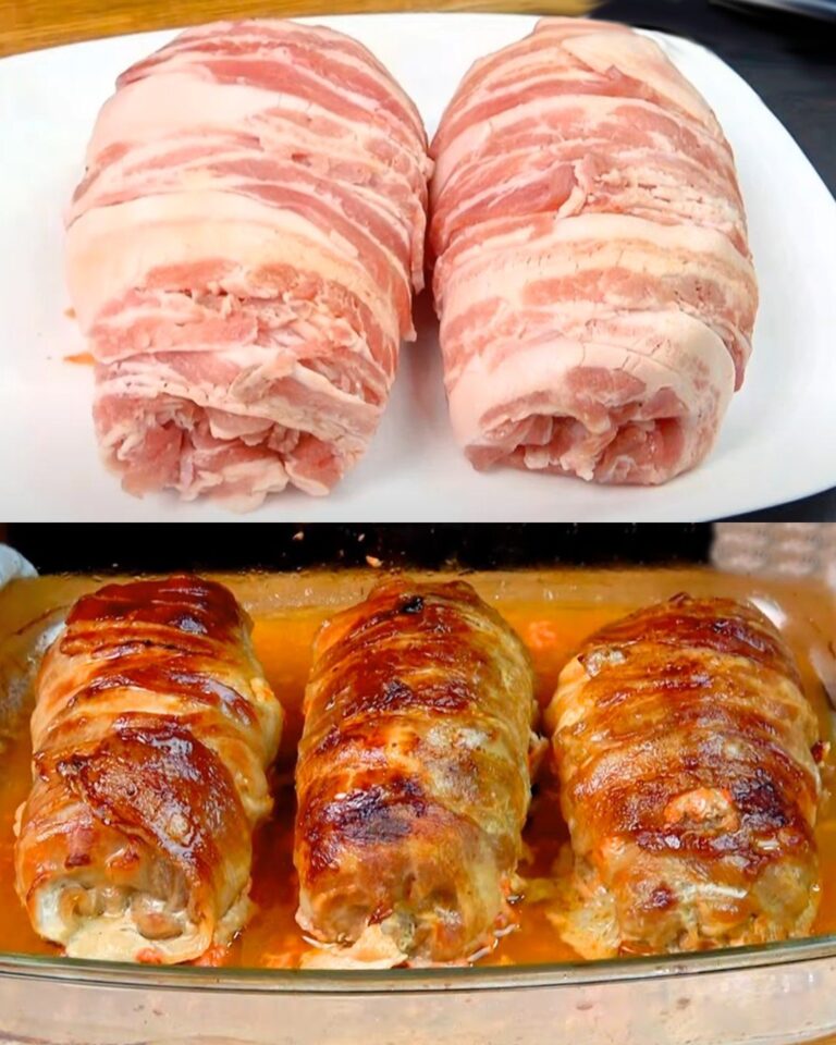 Involtini di pollo avvolti nel bacon