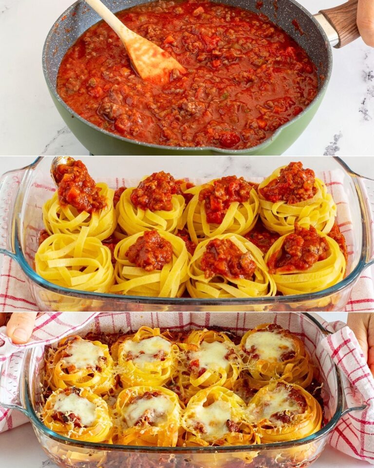 Nidi di tagliatelle al forno: la ricetta dei primi ricchi e filanti