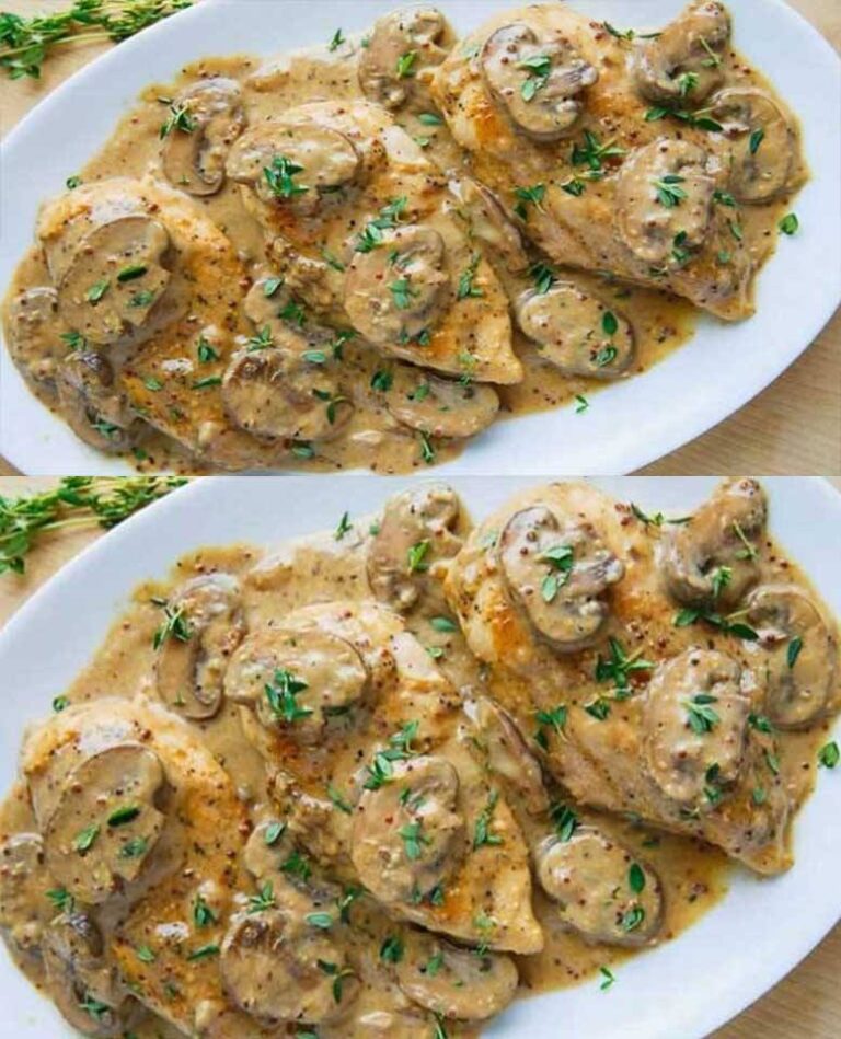 Pollo alla senape e funghi