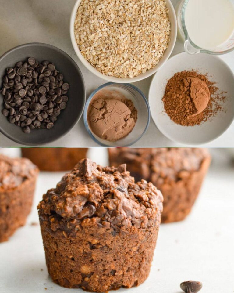 Tazzine di farina d’avena cotte nel burro al cioccolato con burro di arachidi