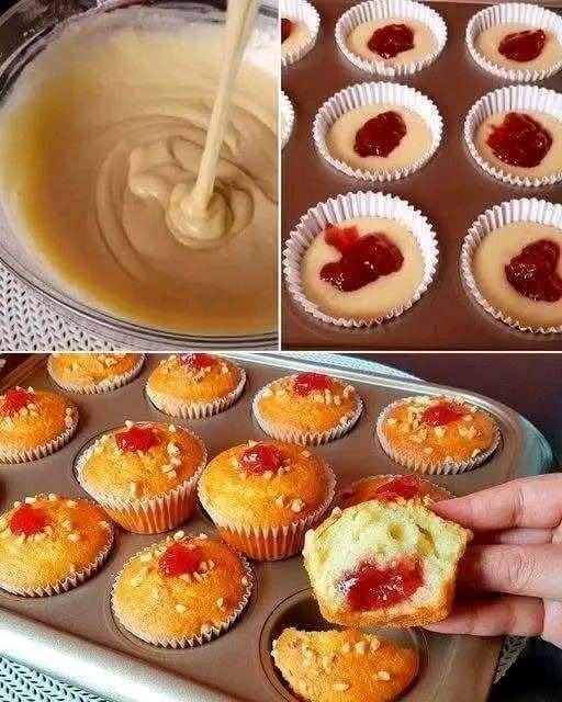 Cupcakes Fourrés à la Confiture
