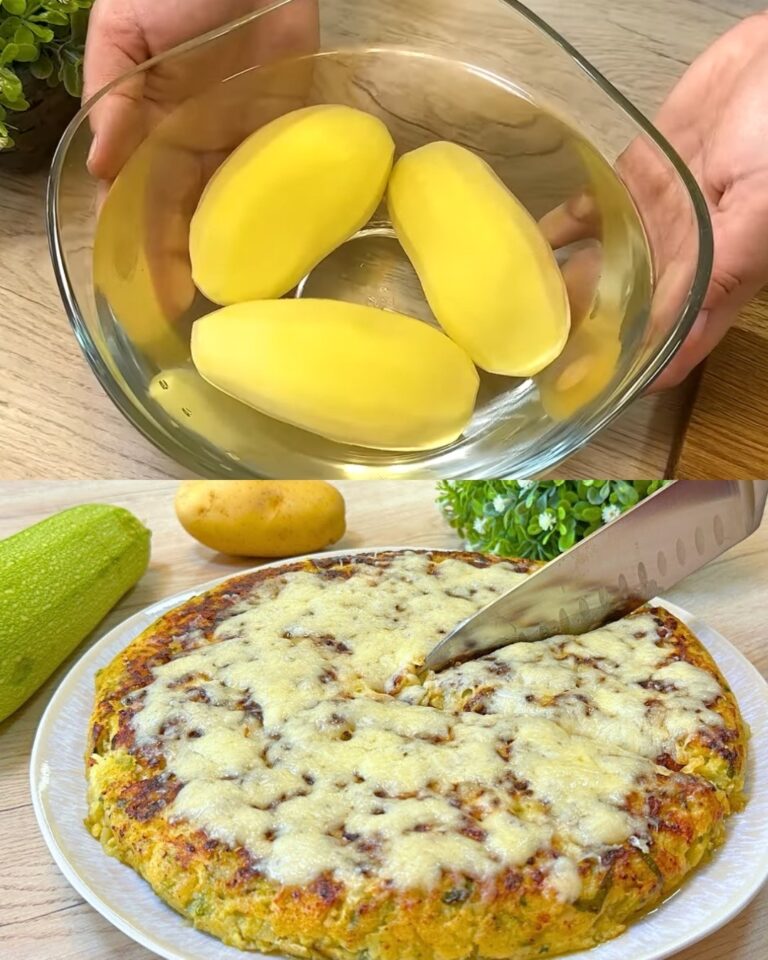 Basta grattugiare 3 patate e 2 zucchine. Deliziosa ricetta per patate e zucchine. Economico e facile