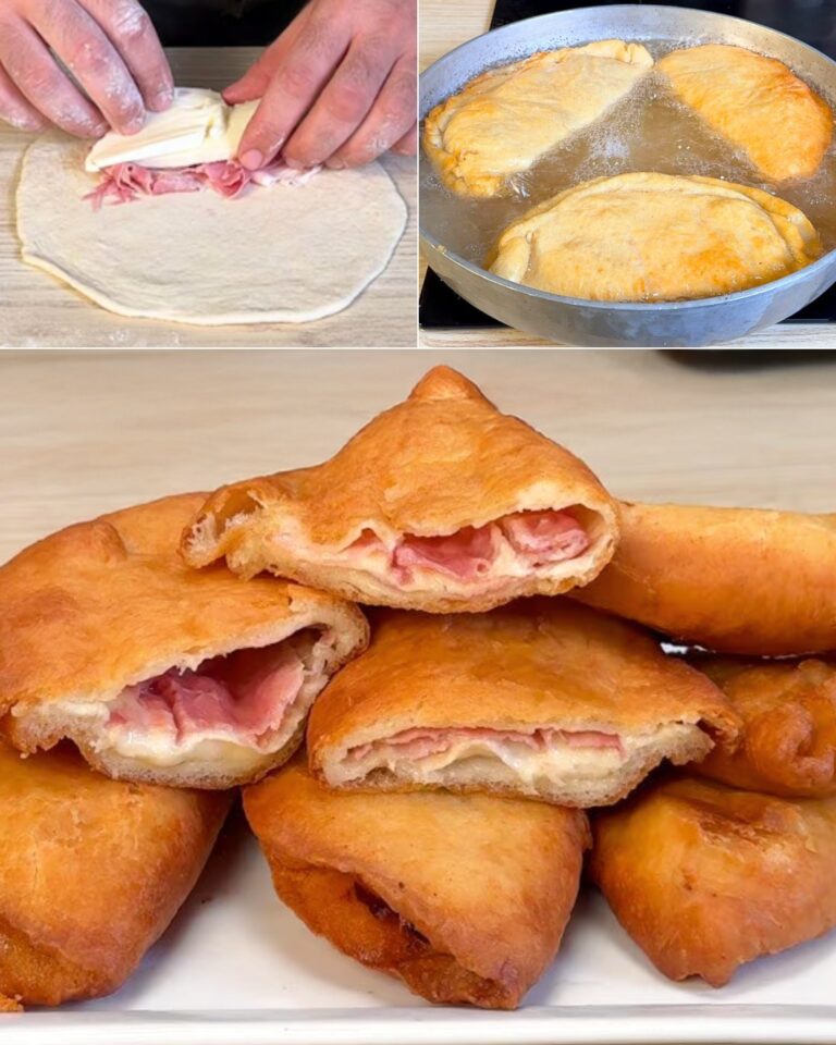 Calzoni fritti con prosciutto e mozzarella