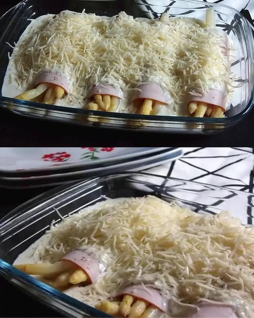 Asparagi con prosciutto e besciamella