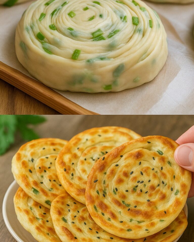 ricetta completa per queste frittelle di pasta sfoglia con cipollotti