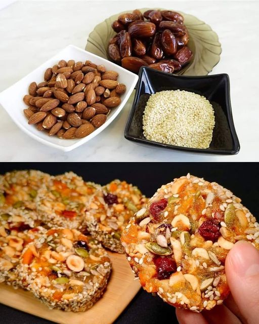 Barrette energetiche con noci e frutta secca