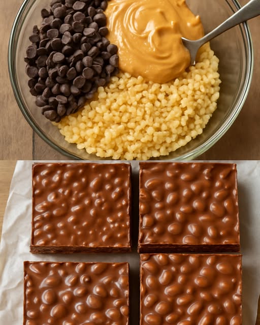 Barrette croccanti al cioccolato e arachidi senza cottura