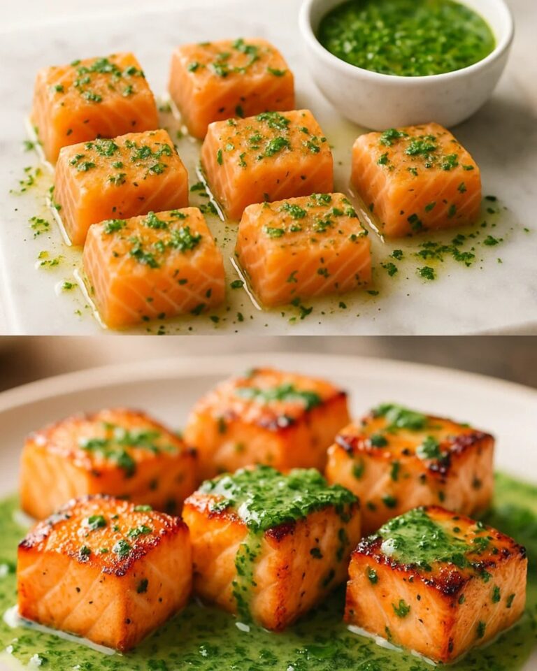 Bocconcini di salmone alla griglia con salsa cremosa alle erbe