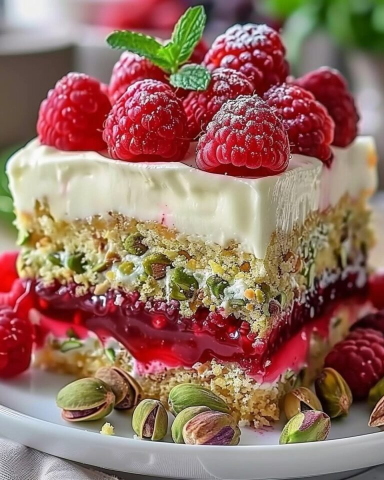 Torta da sogno al pistacchio e lampone