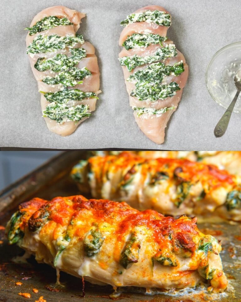 Pollo Hasselback spinaci e ricotta