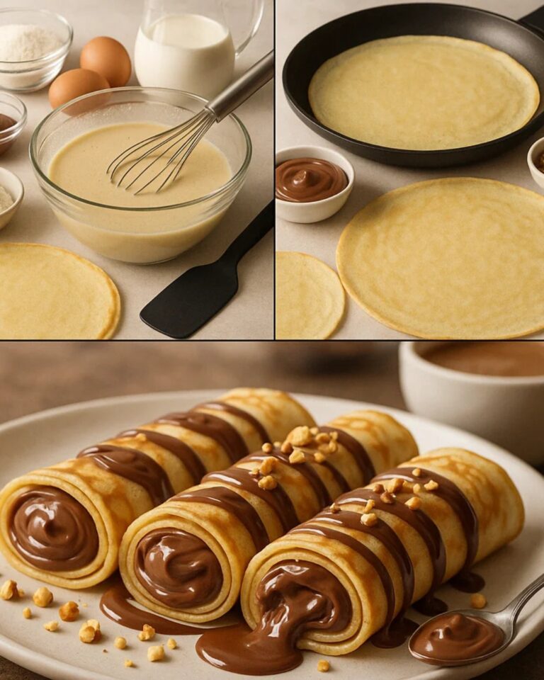 Crepes ripiene di cioccolato