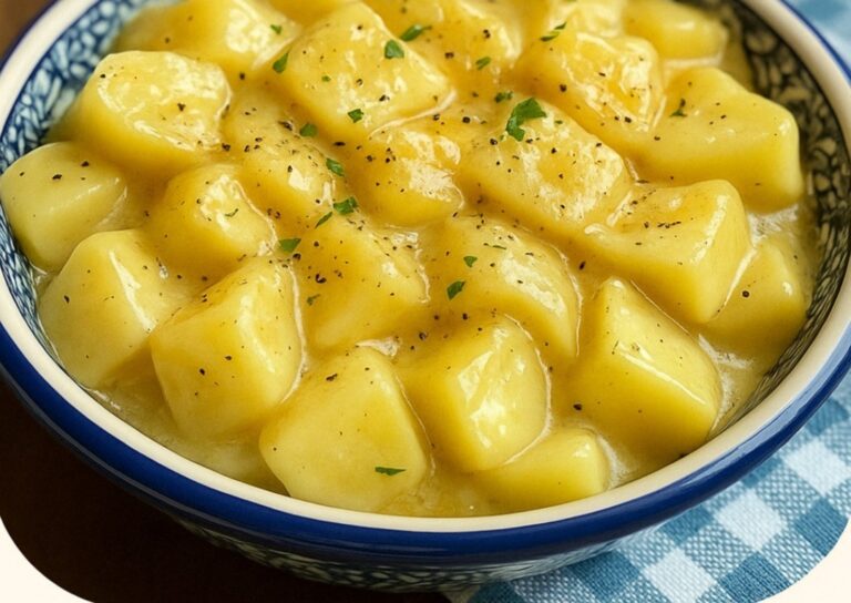 Patate al formaggio cotte a fuoco lento